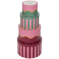 Lot de 4 boîtes Cherie rouge 25x15cm - Atmosphera créateur d'intérieur