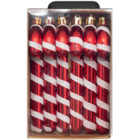 Sujet de Noël Lot de 6 Sucre d'orge Rouge et Blanc - Feeric Christmas