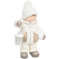 Déco de Noël Figurine petit Garçon et Lanterne H 40 cm - Feeric Christmas