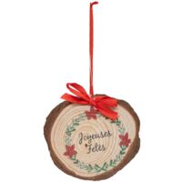 SDN BOIS RONDIN NOEUD D9CM - Feeric lights & christmas