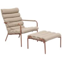 Fauteuil relax de jardin Solani acajou - Hespéride