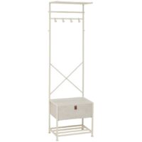 Dressing tissa 4 patères 1 tiroir beige - 5five