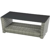 Hesperide – Table basse de jardin havane 100x54x38cm – Aluminium traité époxy – Design moderne pour espaces extérieurs – Résistante aux intempéries
