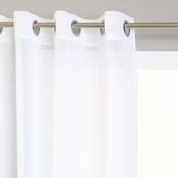 Voilage Etamine blanc 140x240cm - Atmosphera créateur d'intérieur