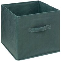 Boîte de Rangement en Velours Vert Kaki 31 x 31 x 31 cm - Five
