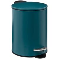 Poubelle métal soft close 3l colorama bleu pétrole - 5five