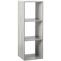Five – Étagère colonne 3 cases modulable en panneau de particules effet chêne gris – Dimensions L. 34,4 x P. 32 x H. 100,5 cm – Charge max 10 kg - 5five