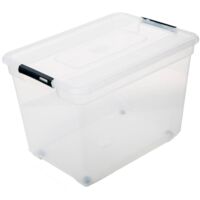 VEVOR Lot De 3 Paniers De Rangement Plastique Pliable 45L - Caisses Empilables Avec Poignées Pour Vêtements, Jouets, Épicerie