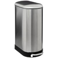 5Five Simply Smart – Poubelle inox 30L à pédale – Ouverture douce et silencieuse – Dimensions L. 42,5 x P. 25 x H. 62,2 cm – Seau amovible pour nettoyage facile