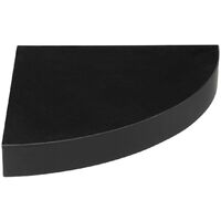 Étagère D'angle Ordera 2 Niveaux Noir – Bambou Et Métal – Compacte, Design – Parfaite Pour Petites Cuisines Ou Salons