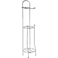 5Five Simply Smart – Dérouleur papier toilette avec réserve en acier chromé – Dimensions H 68,5 cm x D 15,3 cm – Pour 3 à 4 rouleaux supplémentaires