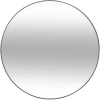 Atmosphera – Miroir mural en métal noir 76 cm – Design contemporain – Profondeur 1,5 cm – Pour décoration intérieure moderne