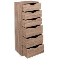 Buffet Combray Blanc Et Bois Avec Tiroirs De Rangement. Style Moderne