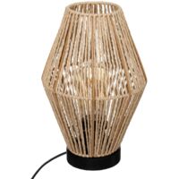 Atmosphera – Lampe à poser en métal 32cm – Douille E27 – Puissance max 40W – Câble 150cm – Couleur beige naturel – Ambiance cosy moderne