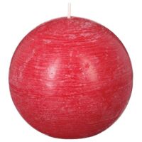 Bougie boule rustique rouge 445g - Atmosphera créateur d'intérieur