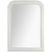 Atmosphera – Miroir sur pied blanc 74,5x103,5cm – Verre anti-reflet – Design romantique moderne pour salon et chambre