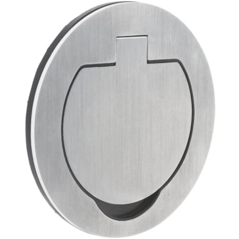 Prise de sol étanche 16A 2P+T IP55 – Métal brossé – Couvercle renforcé avec clapet – Connexion par bornes automatiques – Protec