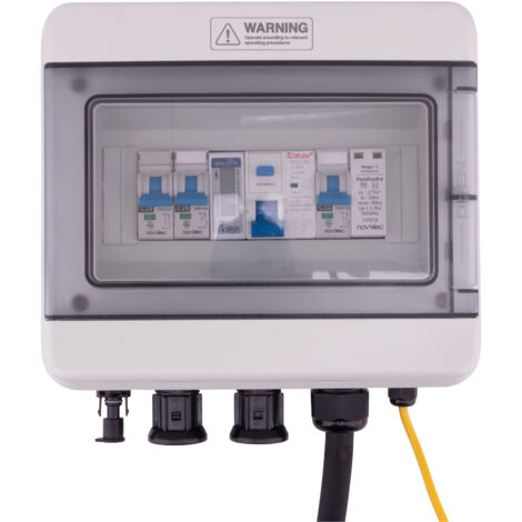 Coffret de protection AC pour installation photovoltaïque 6kW – Protection contre surtensions – Affichage LCD – Normes NF, EN 61643-11