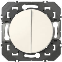 Legrand – Double interrupteur étanche composable – Connexion rapide sans outil – Indice de protection IP21 – Résistance aux chocs IK04