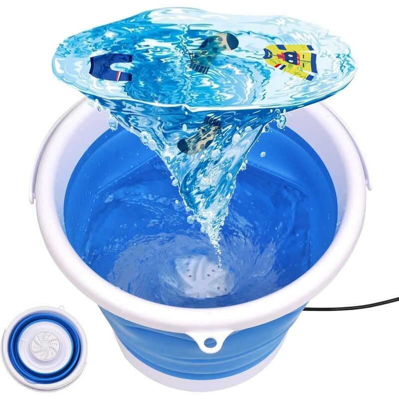 Mini Washing Machine Laundry Barrel Washer Underwear Socks Washer Portable  Personal Rotating Ultrasonic Turbine Washer Convenient For Home Dormitory