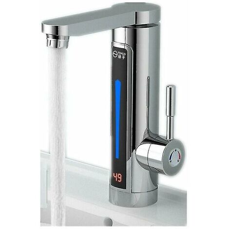Electric hot water tap, 1 room, silver