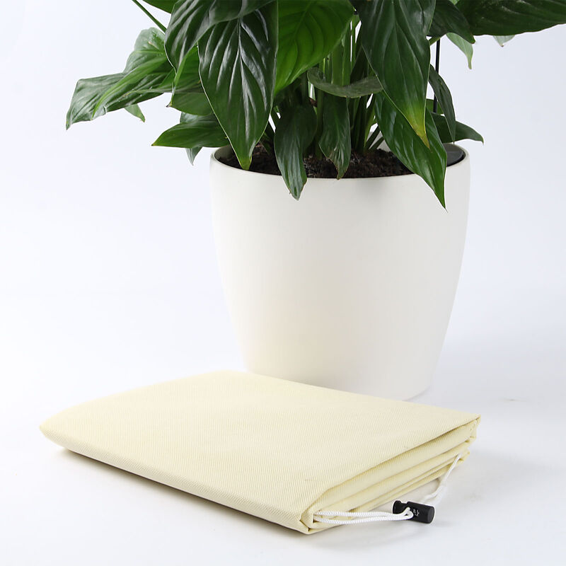 Protection Gel Plantes Exterieur Housse Hivernage Plantes YangAera 120x140cm - Protection Gel Fermeture Éclair Cordon Serrage Beige Voile Hivernage Respirant