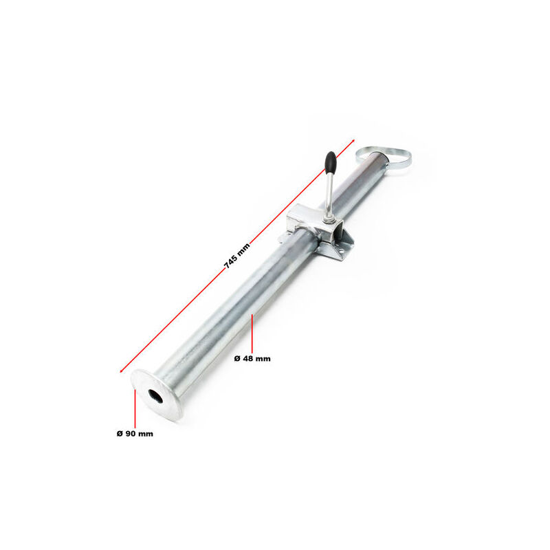 Paire De Béquilles De Support Pour Remorque + Brides - Hauteur 700mm, Neuf