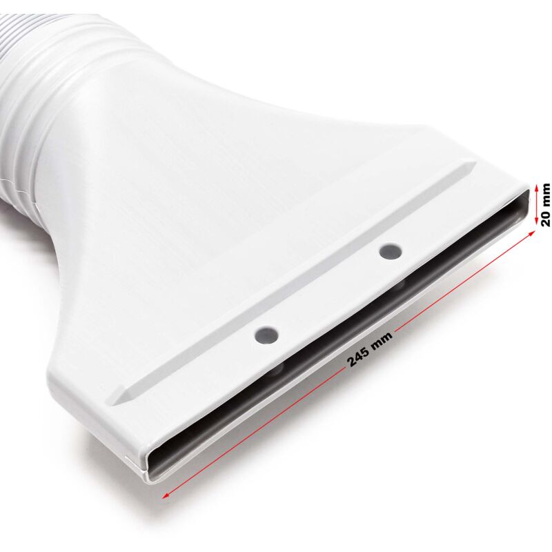 TIHOOK Tuyau D'Évacuation Climatisation 2 M – Diamètre 13 Cm – Filetage Anti-Horaire – Compatible Clim Mobile, Sèche-linge, Hotte Aspirante
