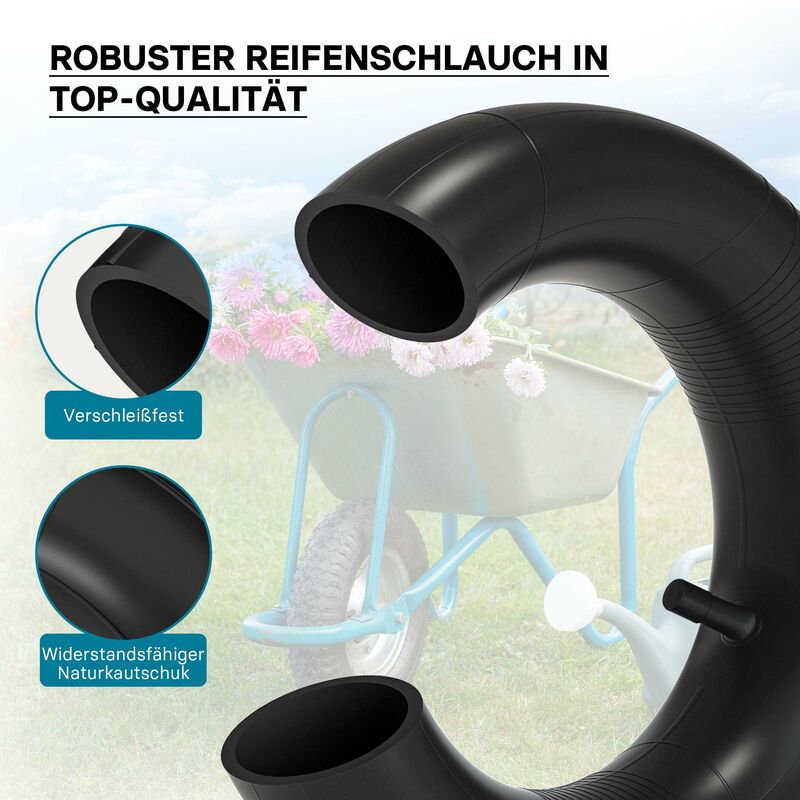 QWORK® 2 Pièces 4.10/3.50-4 Chambre à Air Pneu, Chambres à Air De