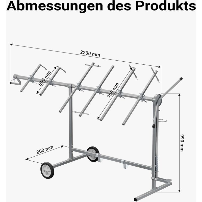 Support Peinture Jantes Mobile – Rack Rotatif 4 Cônes Réglables 100 Kg – Idéal Jantes, Pare-chocs, Capots (Bleu)