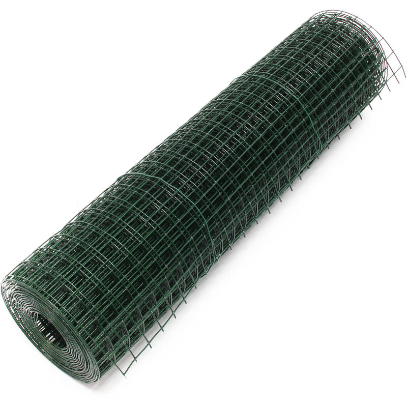 ▷ Grillage Maille rectangulaire en acier galvanisé plastifié vert - 100x75  mm - 60 cm x 10 m au meilleur prix - Clôture de jar