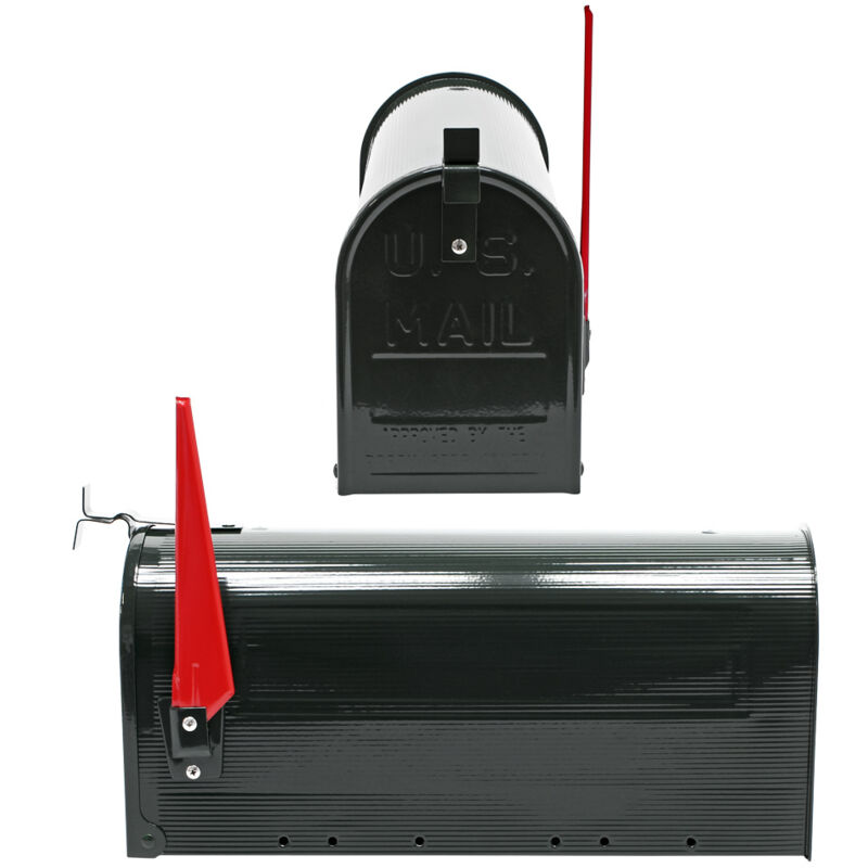 Qualarc Ridgeline Boîte Aux Lettres Murale Rouge - Acier Galvanisé Avec Verrou - Résiste Aux Intempéries, Grand Format 36,8 X 36,8 X 14 Cm