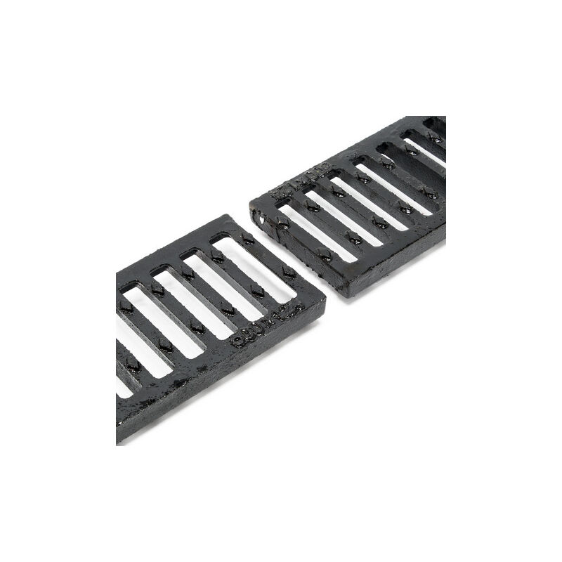 Caniveau Wiltec 1000mm - Grille Fonte 12.5t - Évacuation Eaux Garage - Plastique PP - Raccord DN110