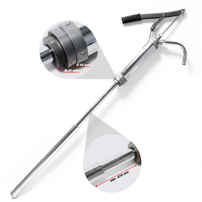 Pompe à Levier WilTec Pour Diesel Et Fioul - Débit 16-18L/min - Raccord G2