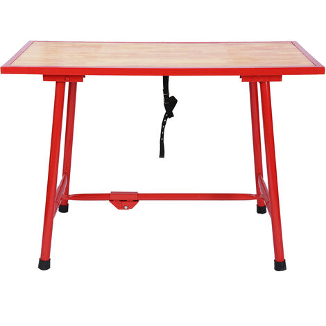 Établi pliable Table d'atelier Pliante Surface de montage 120x62,5