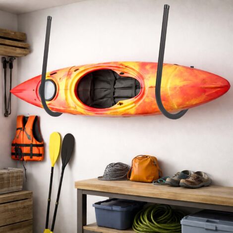 WilTec Support Mural Rangement de Kajak Kanu Stockage Planche de Surf Fixation Transport Montage Fixation