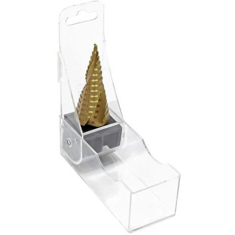 Lot De 2 Forets Coniques à Marches 4-32 Mm + 4-12 Mm HSS4241 Titane - Perceuse Bois Plastique Métal Fin - Dureté HRC 61-63 - Perce Sans Changer D'Outil