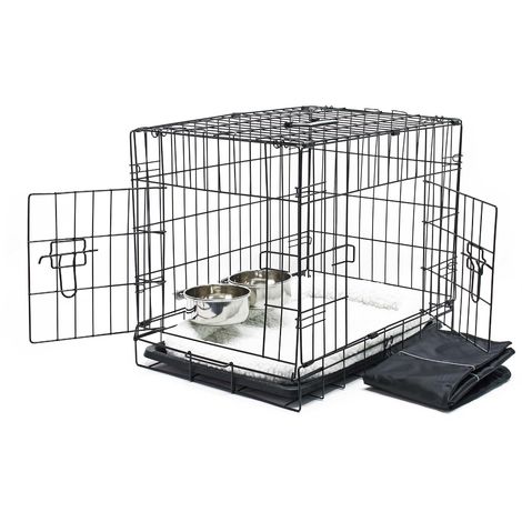 Cage Box De Transport Pliable Set Complet Pour Chien Et Chat Caisse Mobile Xs 60x43x48 5cm