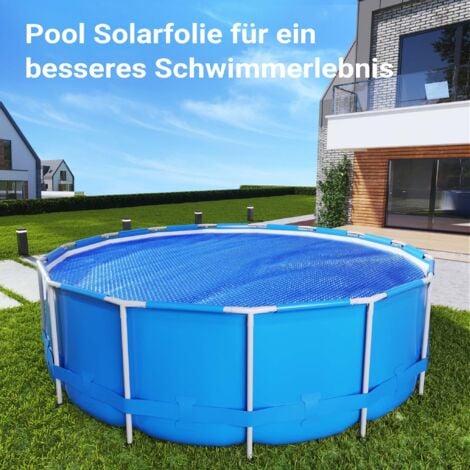 Wiltec Bâche à bulles solaire ronde pour piscine, Ø 5 m, 140 µ, en PE, couleur bleue, couverture piscine, chauffage piscine