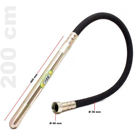 Aiguille vibrante Ø 35mm Longueur de 200 cm Arbre flexible pour vibreur à béton électrique manuel