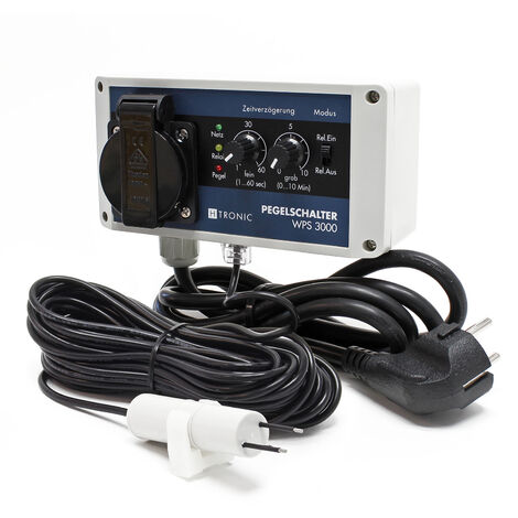 H-Tronic WPS 3000 Interrupteur de niveau d'eau avec Capteur d'eau et 10m Câble du capteur 3000W