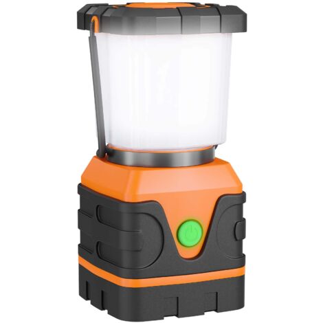 Toboli Lampe de camping à piles 95 x 100 x 188 mm, avec 4 modes d’éclairage, portée 5 m, angle 360°, Lanterne LED extérieure avec gradateur