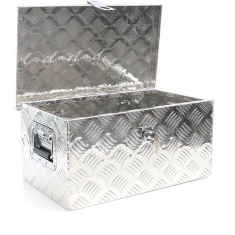 Xpotool – Boîte à outils en aluminium 50,8x30,5x24cm – Caisse de transport argentée avec fermeture à clé – Poignées latérales pour transport facile (1/5)