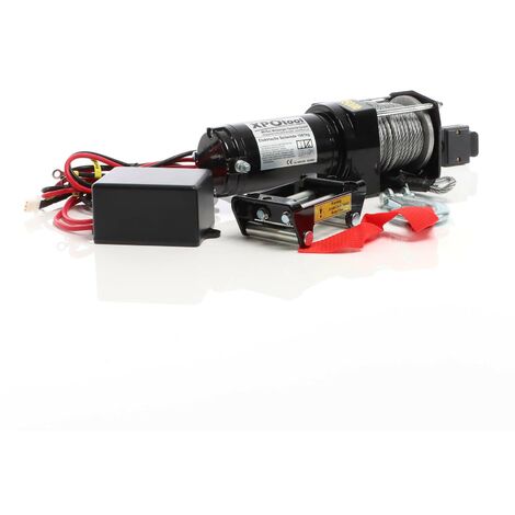 XPOtool Treuil électrique - 1,5 CV / 12 V - Traction jusqu’à 1587 kg - Hauteur de levage max. 10 m - Cabestan à câble 10,5 m commande à une main - Outil Levage (1/5)