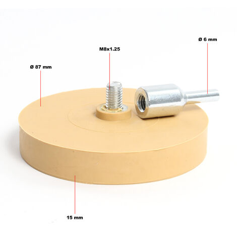 Kit 2 Gommes à Feuille De Voiture 100mm Et 88mm - Avec Adaptateurs Et Grattoir, Idéal Pour Enlever Résidus De Colle Et Autocollants