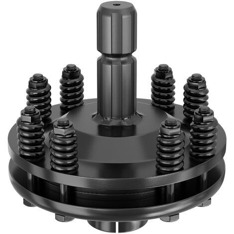 Wiltec – Embrayage de cardan 6 dents 1 3/8' (34,9 mm) – Couple 1200 Nm – Filetage mâle et femelle – Raccord pour arbre de transmission