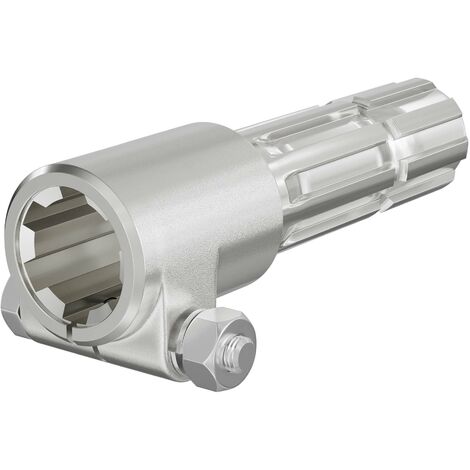 Wiltec Manchon de Prise de force Cardan - Longueur 160 mm - Raccord logement 1 3/8" 6D - Raccord sortie 8-32x38x6 - Ø 36 mm/37,92 mm - Arbre cannelé de tracteur