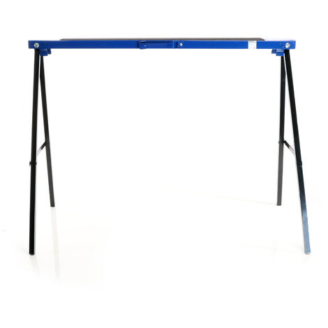 XPOtool Wiltec Chevalet De Sciage Pliable Acier Galvanisé 100kg Avec 3 Supports Dentés
