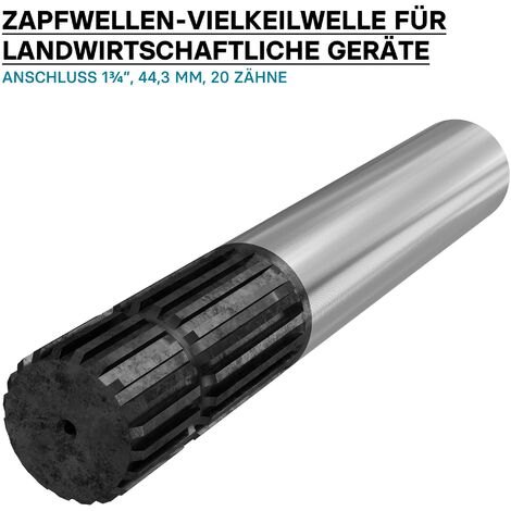 Wiltec Arbre cannelé pour Prise de force Transmission - type D1