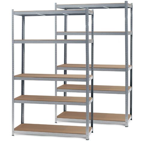 Étagère Garage 5 Niveaux - 200kg Par Niveau - 100x60x200cm - Métal Galvanisé